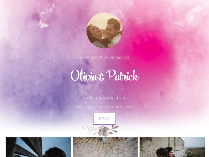 Eloise wedding website design template