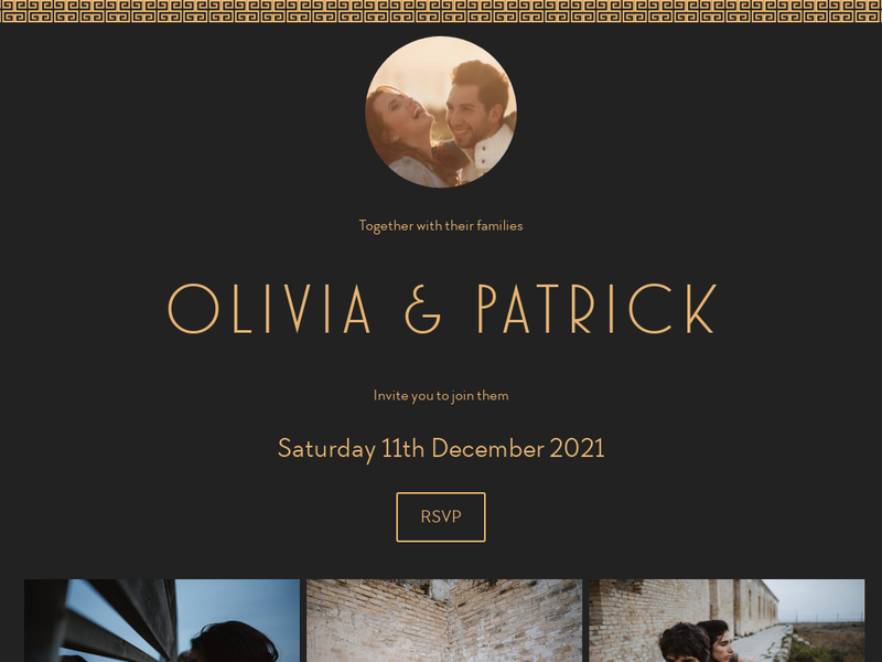 Gatsby wedding website design template