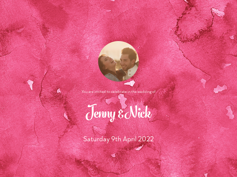 Watercolor Rose wedding website design template