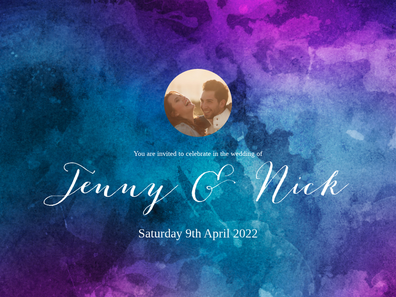 Across The Universe wedding website design template