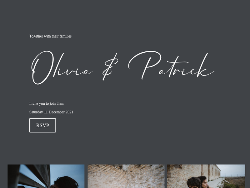 Modeste 2 wedding website design template