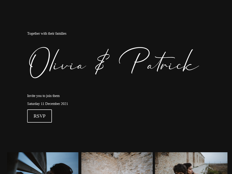 Modeste 3 wedding website design template