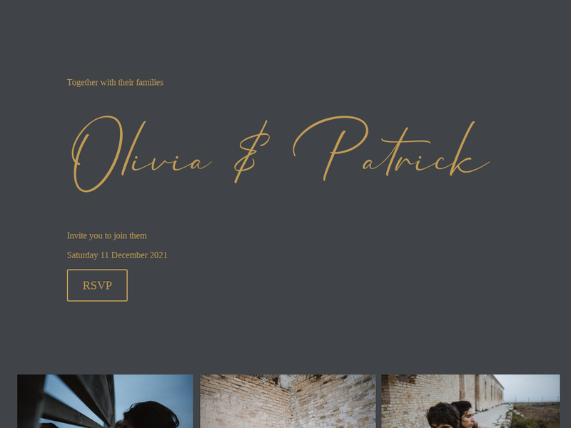 Modeste 4 wedding website design template