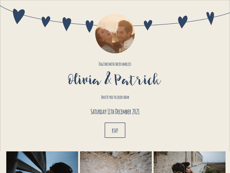 Love Tag wedding website design template