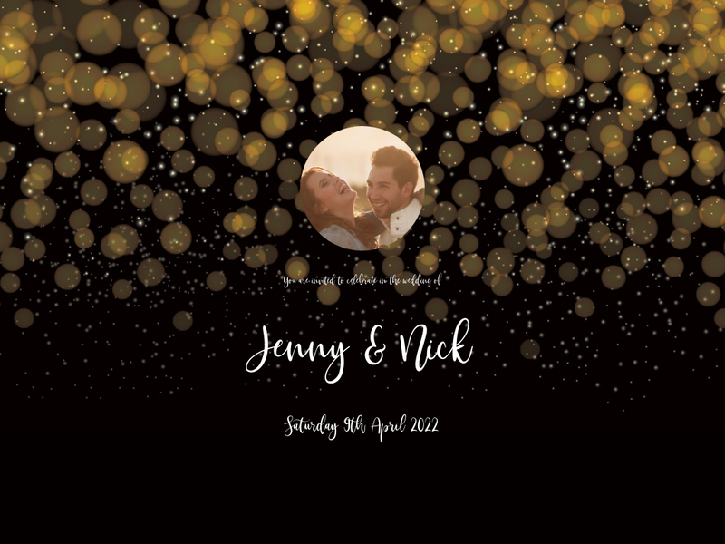 Glimmering Night wedding website design template