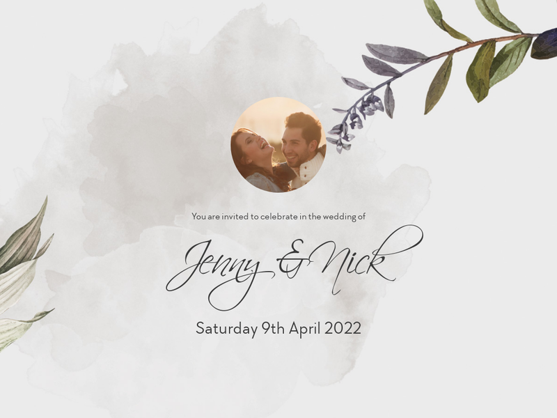 Botanical Wonderland wedding website design template